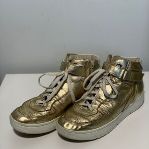 Gold Geox sneakers